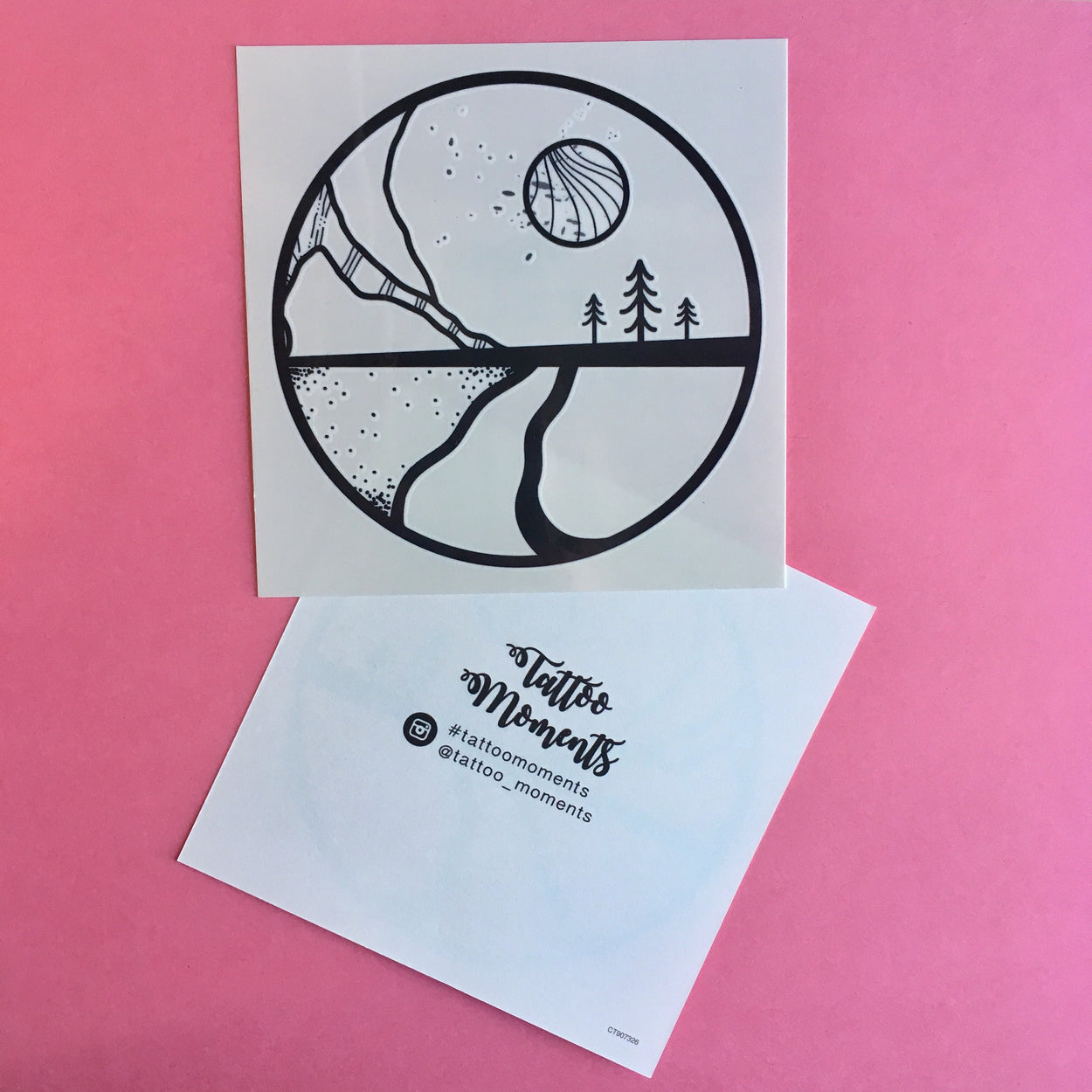Sea To Sky Circular Tattoo | Unique design, temporary tattoo for nature-lovers, set of 3