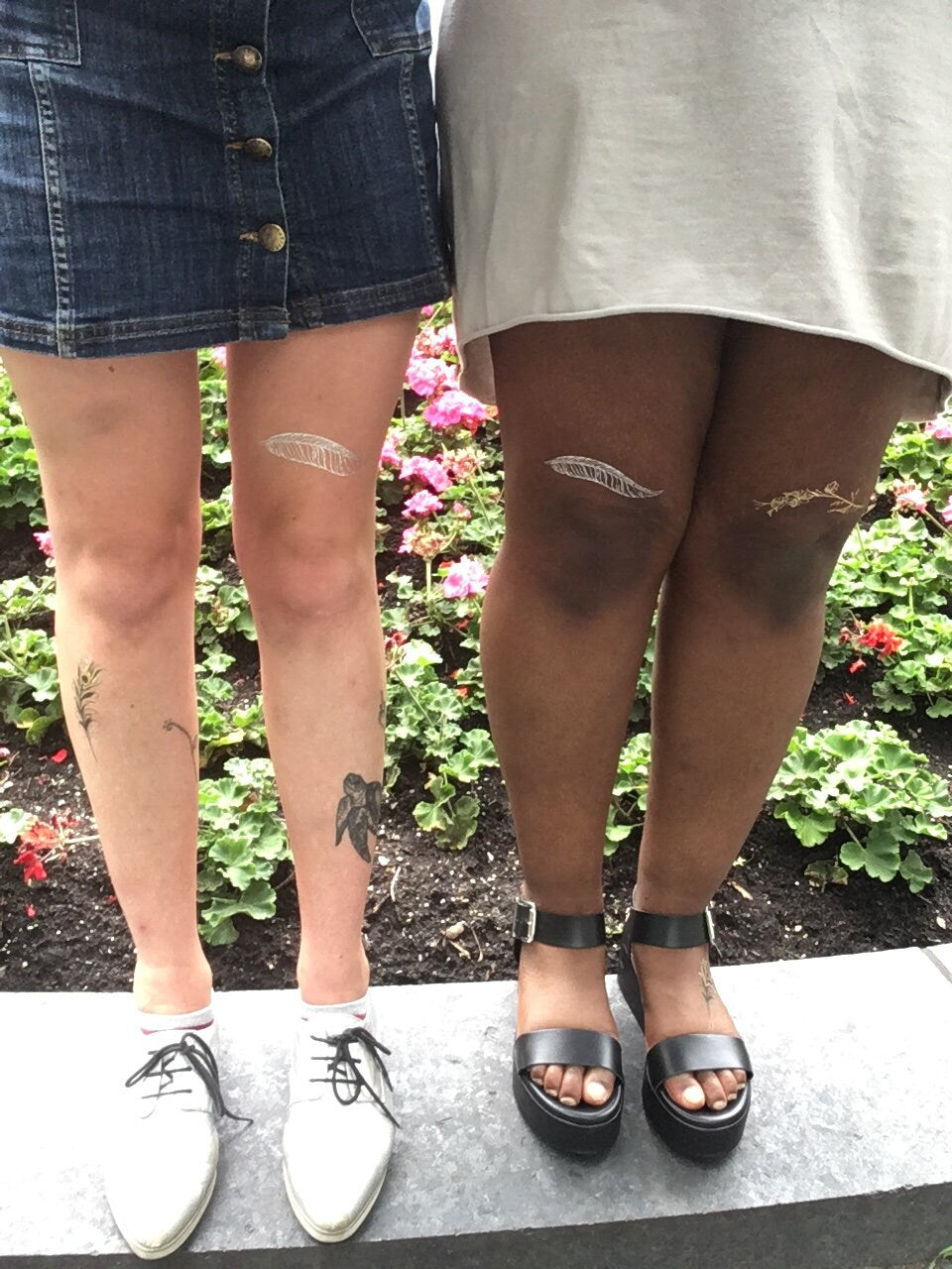 Silver Feather Temporary Tattoo - Metallic, sparkly, music festival, for fun (set of 3 tattoos)