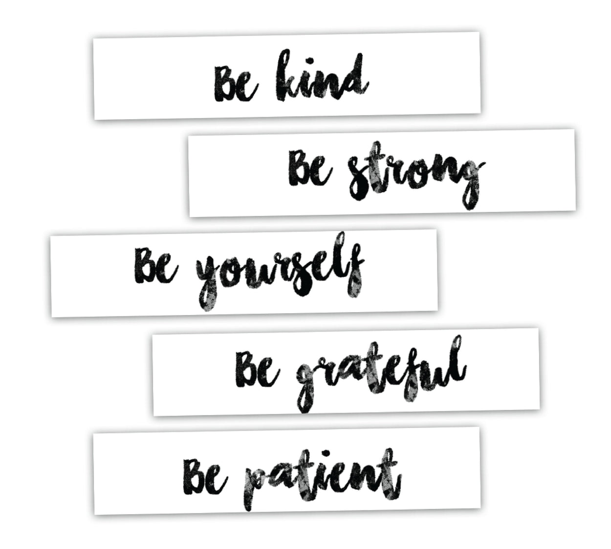 Collection of "Be" Affirmation Temporary Tattoos | Be - Kind, strong, yourself, grateful - positive phrases to motivate and inspire