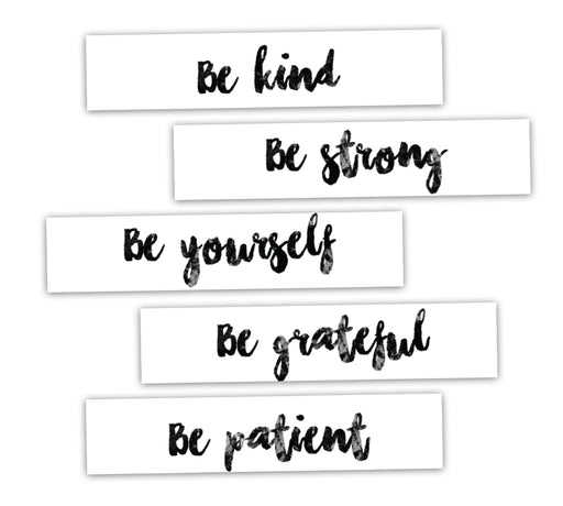 Collection of "Be" Affirmation Temporary Tattoos | Be - Kind, strong, yourself, grateful - positive phrases to motivate and inspire