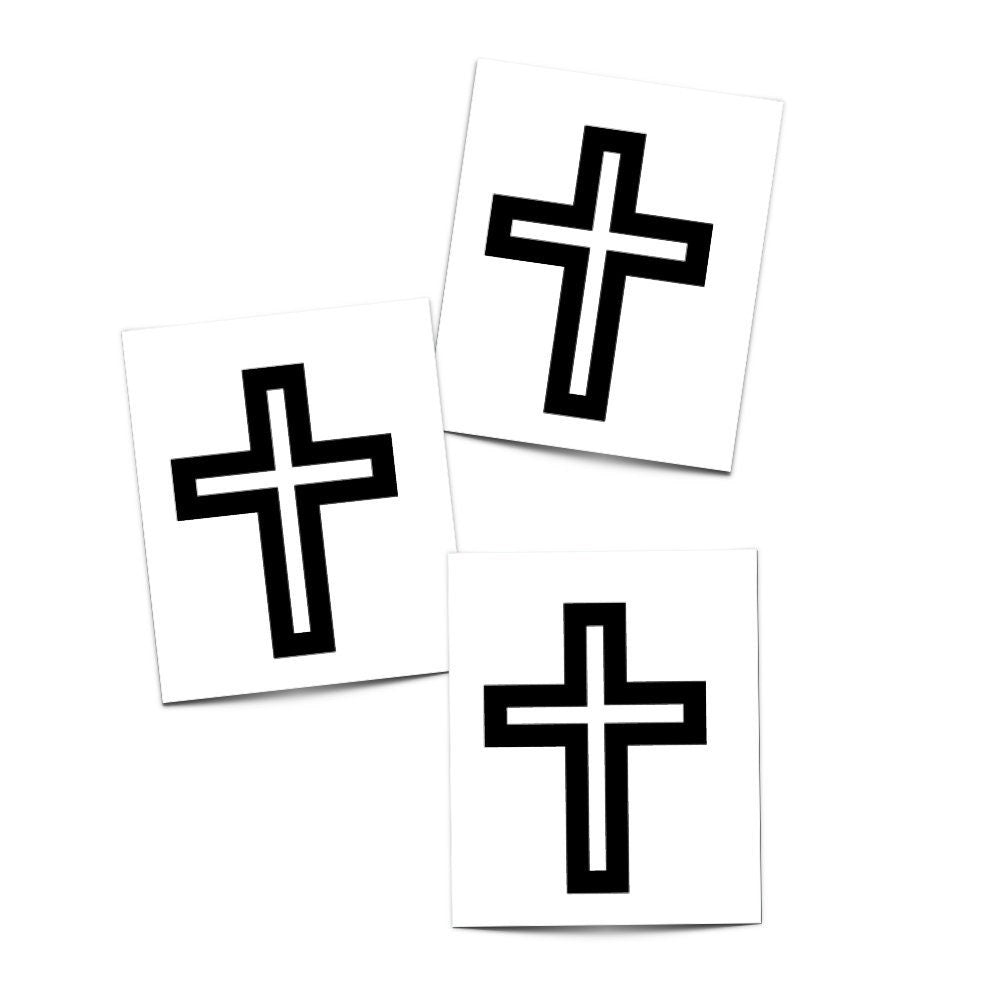 Religious Symbols Tattoos | Cross, Star of David, Crescent and Yin Yang pictograms in lack