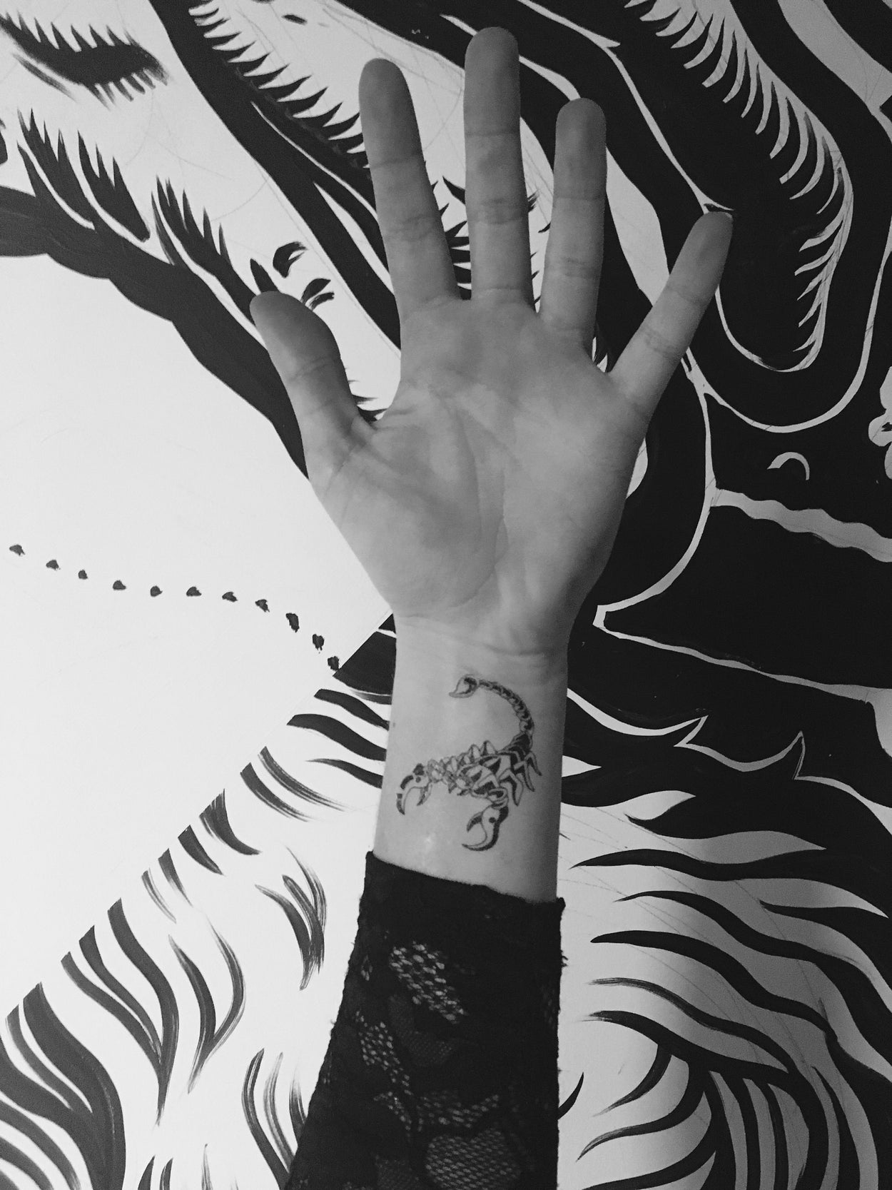 Black Scorpion Tattoo | Unique temporary tattoo design, set of 3 prints