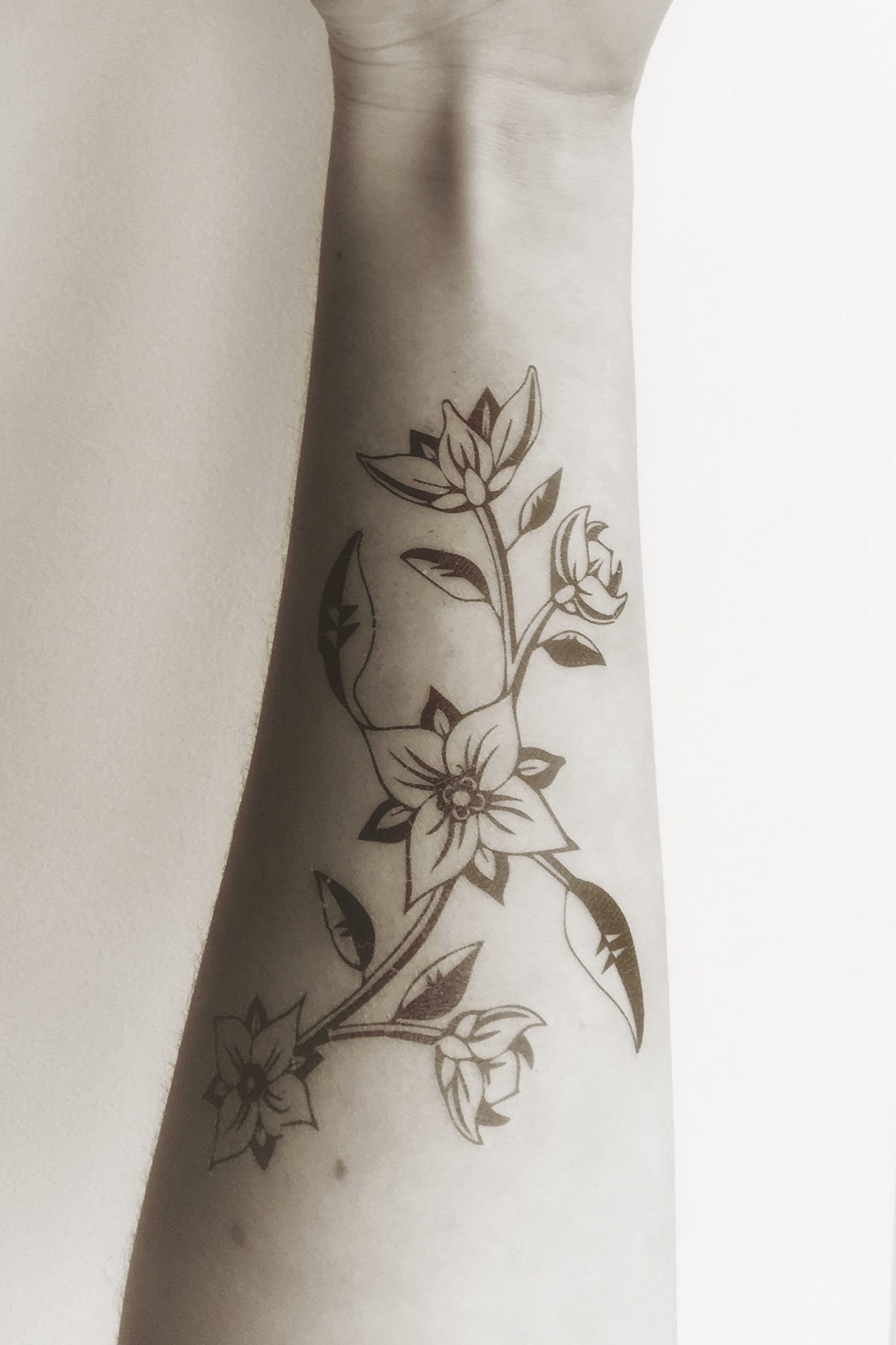 Spring Flowers Temporary Tattoo Pack | Set of 6 large temp tattoos