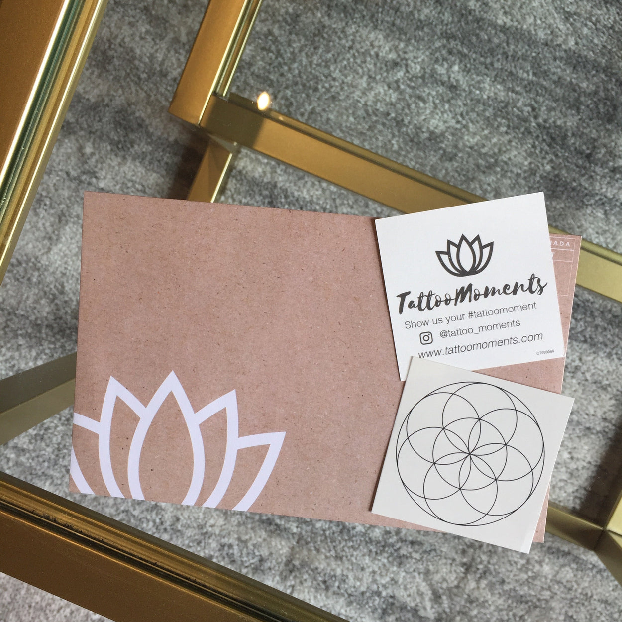 Sacred Geometry Tattoo | Spritual black line metatron's cube, seed of life and flower of life temporary tattoos, set of 2