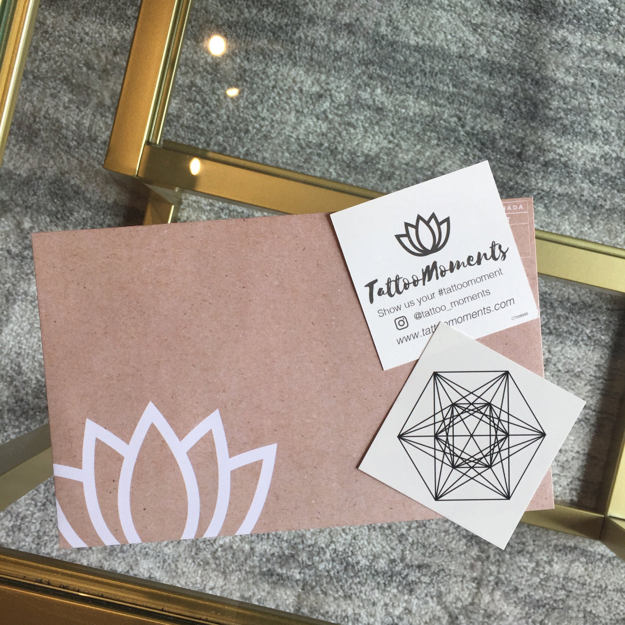 Sacred Geometry Tattoo | Spritual black line metatron's cube, seed of life and flower of life temporary tattoos, set of 2