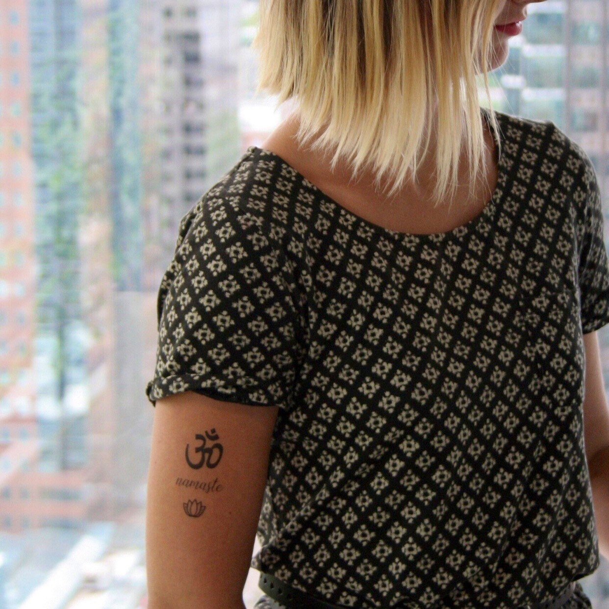 Namaste Tattoo Collection | Spiritual set of 12 temporary tattoos for yoga and relaxation