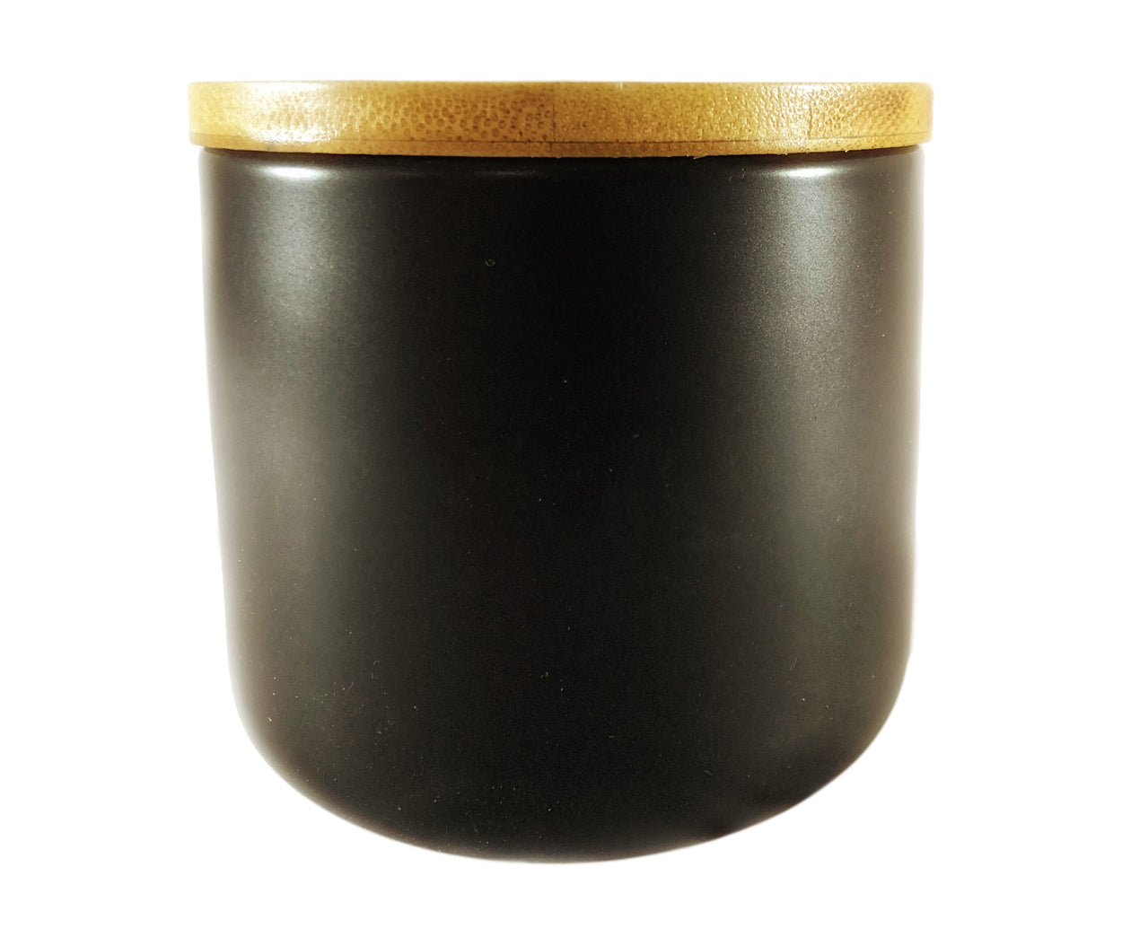 Black Candle Ceramic Jar with Lid
