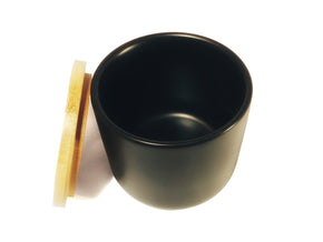 Black Candle Ceramic Jar with Lid