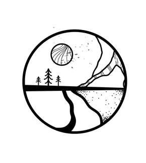 Sea To Sky Circular Tattoo | Unique design, temporary tattoo for nature-lovers, set of 3