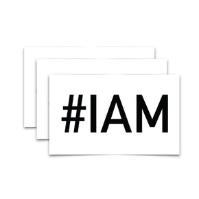 Hashtag I AM #IAM Affirmation Tattoo | Positive word affirmations for motivation and inspiration, set of 3 temporary tattoos
