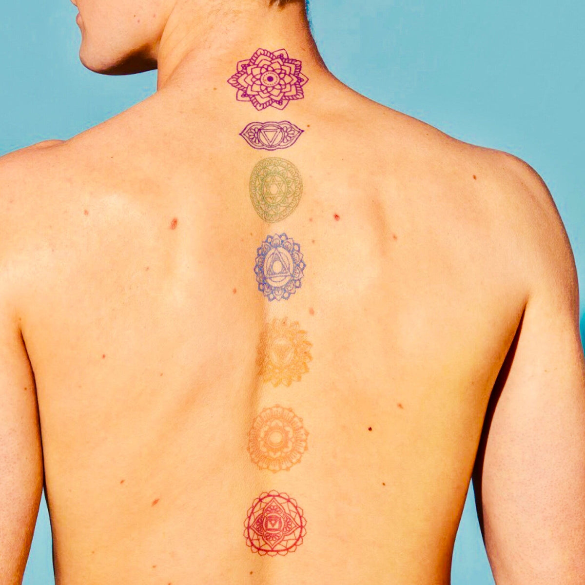 10 x Chakren Tattoo - 7 Motive in schwarz - Temporary Body Tattoo (10) |  eBay