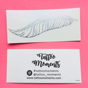 Silver Feather Temporary Tattoo - Metallic, sparkly, music festival, for fun (set of 3 tattoos)